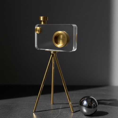 Modern Miniature Camera Sculpture