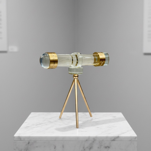 Golden Crystal Decorative Telescope