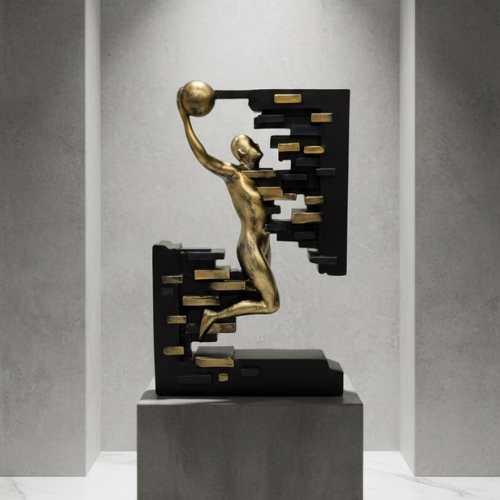 Basketball Action Abstract Sculpture