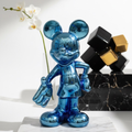 Blue Metallic Mouse Figurine